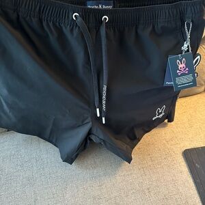 Psycho Bunny Black Swim Trunks Parker Hydrochromic brand new w/tags! Size Large